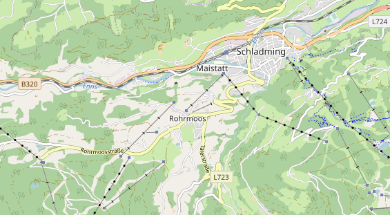 Mountainbike-Hotel auf Karte