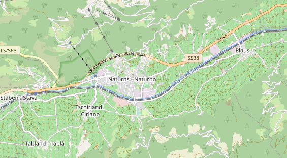 Mountainbike-Hotel auf Karte