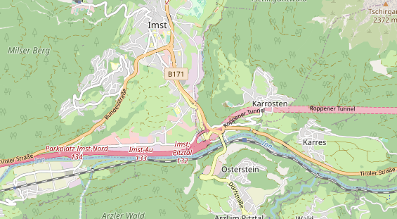 Mountainbike-Hotel auf Karte