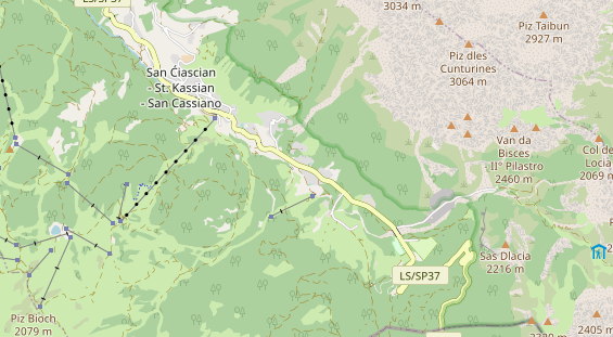 Mountainbike-Hotel auf Karte