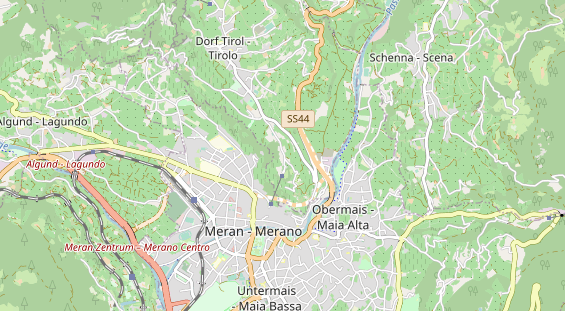 Mountainbike-Hotel auf Karte