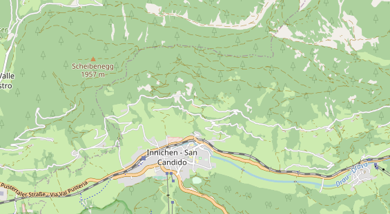 Mountainbike-Hotel auf Karte