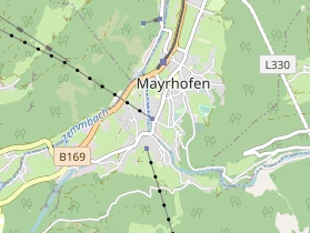 Mountainbike-Hotel auf Karte