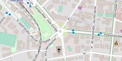 Mountainbike-Hotel auf Satellitenbild