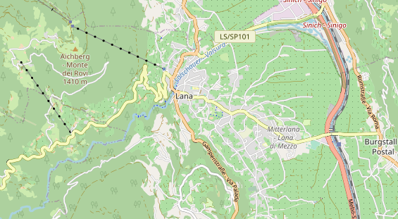 Mountainbike-Hotel auf Karte