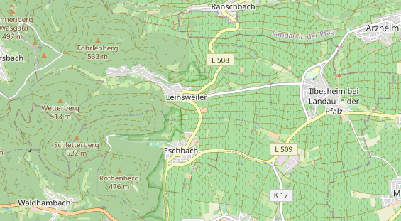 Mountainbike-Hotel auf Karte