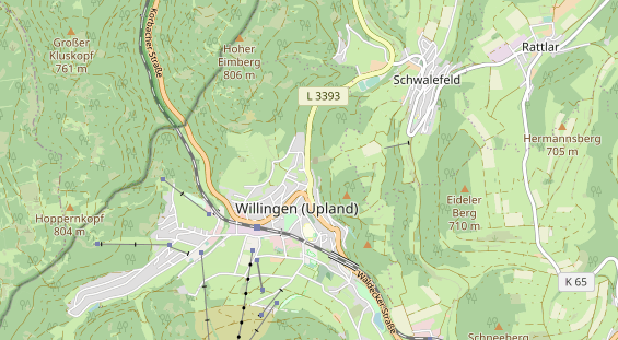 Mountainbike-Hotel auf Karte