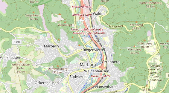 Mountainbike-Hotel auf Karte