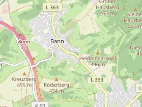 Mountainbike-Hotel auf Karte