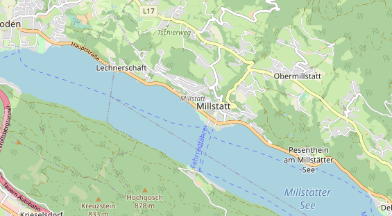 Mountainbike-Hotel auf Karte