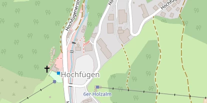 Mountainbike-Hotel auf Satellitenbild