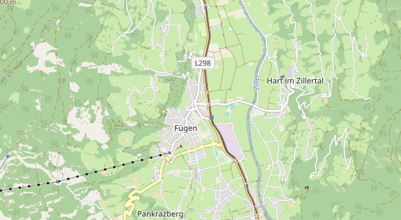 Mountainbike-Hotel auf Karte