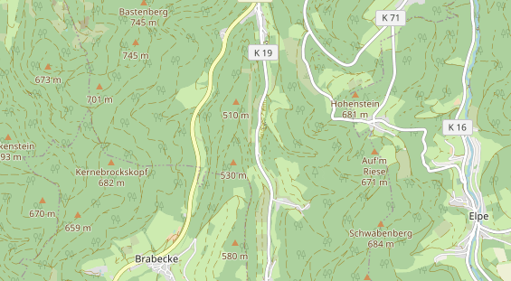 Mountainbike-Hotel auf Karte