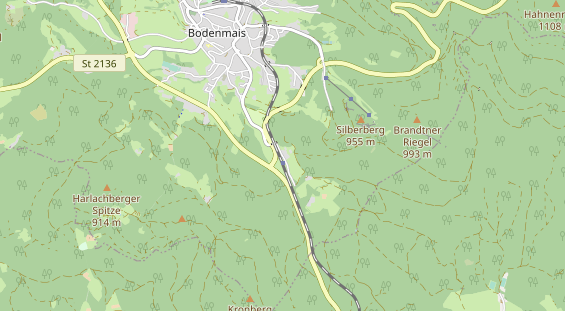 Mountainbike-Hotel auf Karte