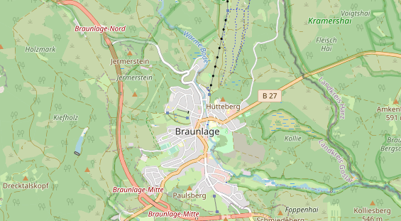 Mountainbike-Hotel auf Karte