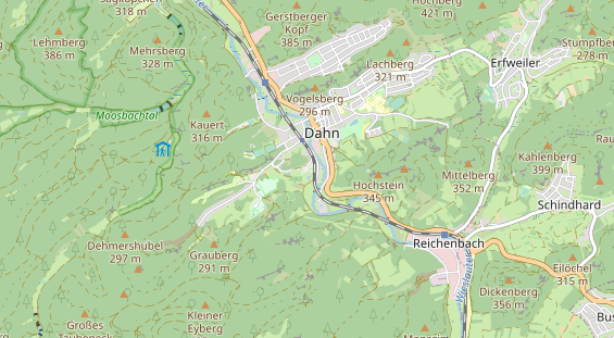 Mountainbike-Hotel auf Karte