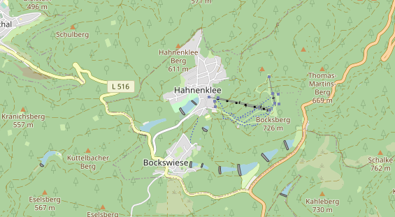 Mountainbike-Hotel auf Karte