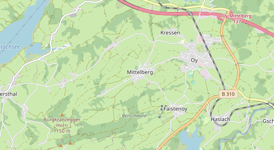 Mountainbike-Hotel auf Karte