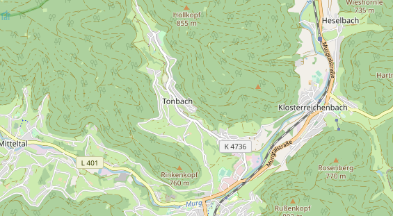 Mountainbike-Hotel auf Karte