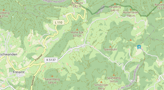 Mountainbike-Hotel auf Karte