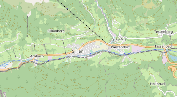 Mountainbike-Hotel auf Karte