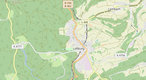 Mountainbike-Hotel auf Karte