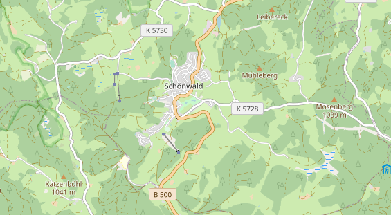 Mountainbike-Hotel auf Karte