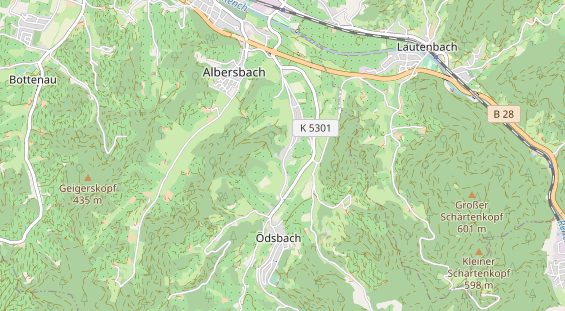 Mountainbike-Hotel auf Karte