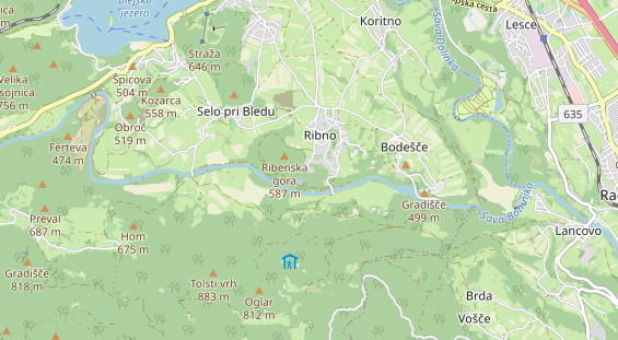 Mountainbike-Hotel auf Karte