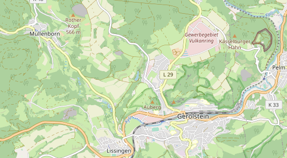 Mountainbike-Hotel auf Karte