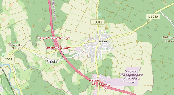 Mountainbike-Hotel auf Karte