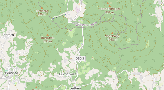 Mountainbike-Hotel auf Karte