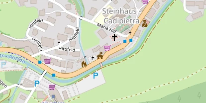 Mountainbike-Hotel auf Satellitenbild