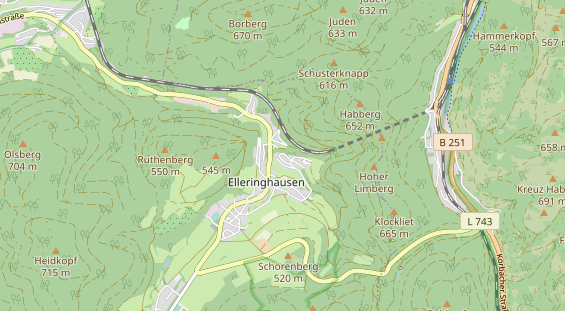 Mountainbike-Hotel auf Karte
