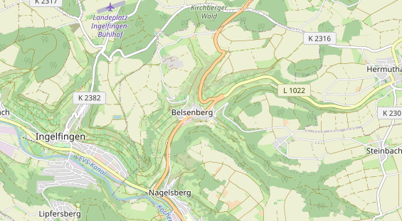 Mountainbike-Hotel auf Karte