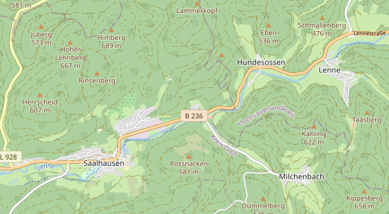 Mountainbike-Hotel auf Karte