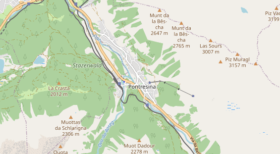 Mountainbike-Hotel auf Karte