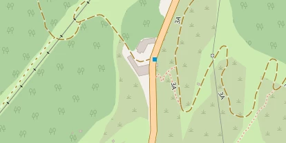 Mountainbike-Hotel auf Satellitenbild