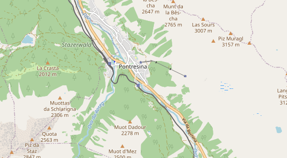 Mountainbike-Hotel auf Karte