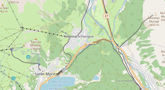 Mountainbike-Hotel auf Karte