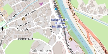 Mountainbike-Hotel auf Satellitenbild