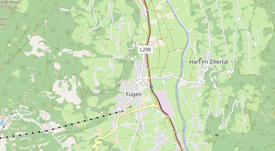 Mountainbike-Hotel auf Karte