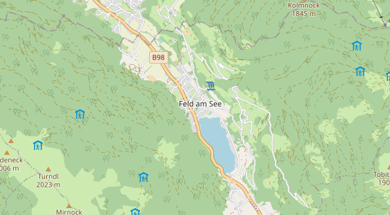 Mountainbike-Hotel auf Karte