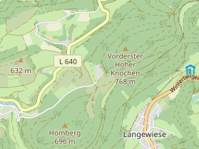 Mountainbike-Hotel auf Karte