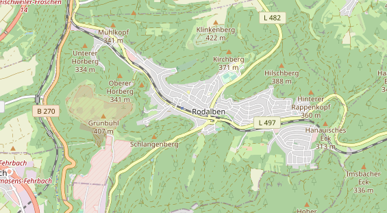 Mountainbike-Hotel auf Karte