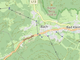 Mountainbike-Hotel auf Karte