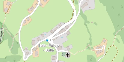 Mountainbike-Hotel auf Satellitenbild