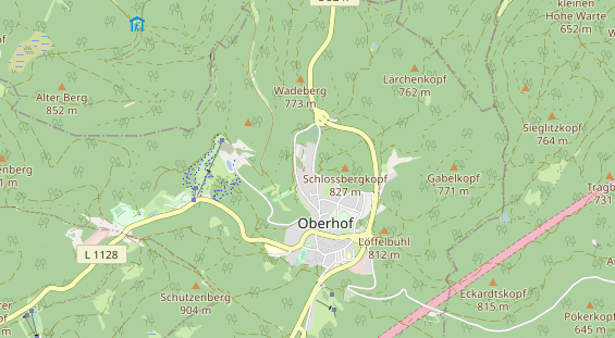 Mountainbike-Hotel auf Karte