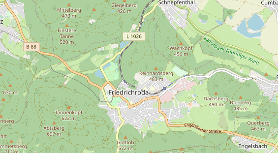 Mountainbike-Hotel auf Karte