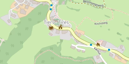 Mountainbike-Hotel auf Satellitenbild